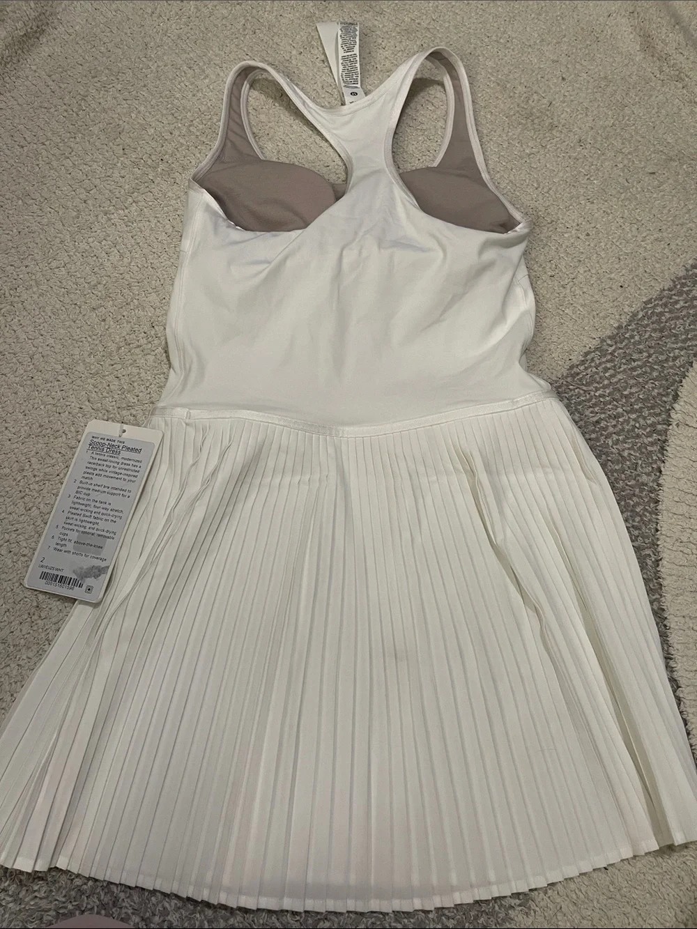NWT- Lululemon - Scoop Neck Pleated Tennis Dress - 2